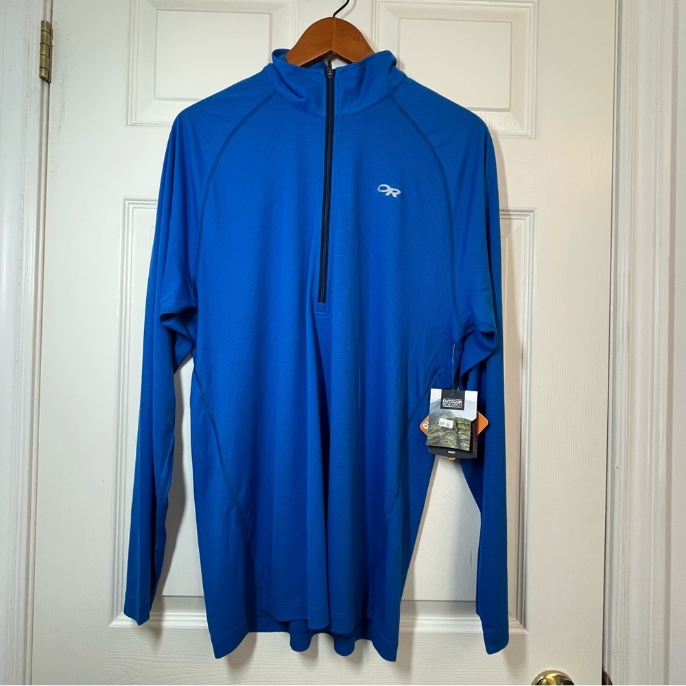 NWT Outdoor Research Blue Long Sleeve Echo 1/4 Zip Top Size Large